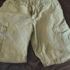 Casual Olive Cargo Shorts